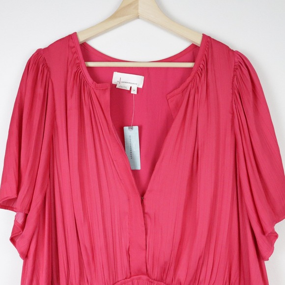 NWOT Anthropologie Somerset Silky Hot Pink Maxi Dress / 3X - Picture 5 of 9